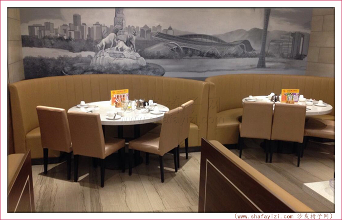 广州市茶餐厅沙发桌椅定做实拍