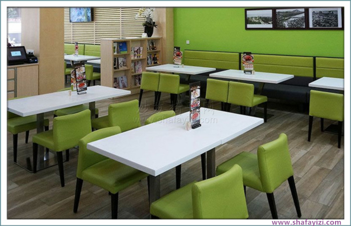 珠海中式快餐厅沙发桌椅