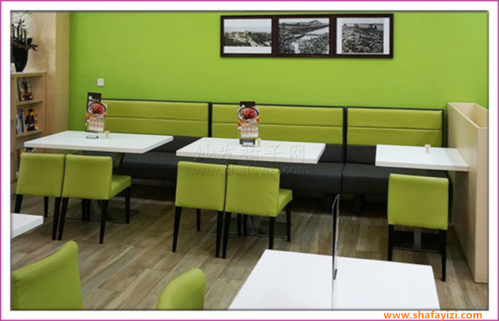 珠海中式快餐厅沙发桌椅组合