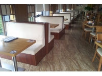 港式餐厅板式卡座沙发桌椅