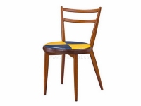 时尚简约铁艺木纹餐厅椅子