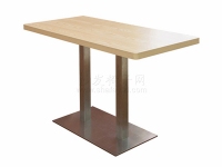 加厚款三胺板快餐钢木桌子