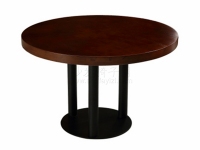 实木贴皮油漆饭店圆形餐桌