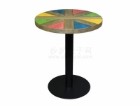 时尚彩色油漆圆形主题餐桌