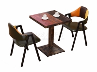 工业复古风两人位餐厅桌椅
