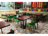 九龙茶室港式餐厅桌椅实拍