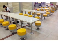 美食广场固定式餐桌椅案例